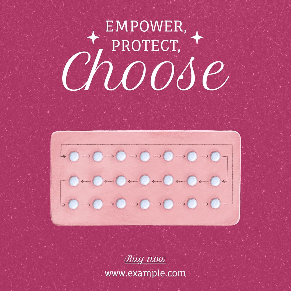 Empower protect choose Instagram post template