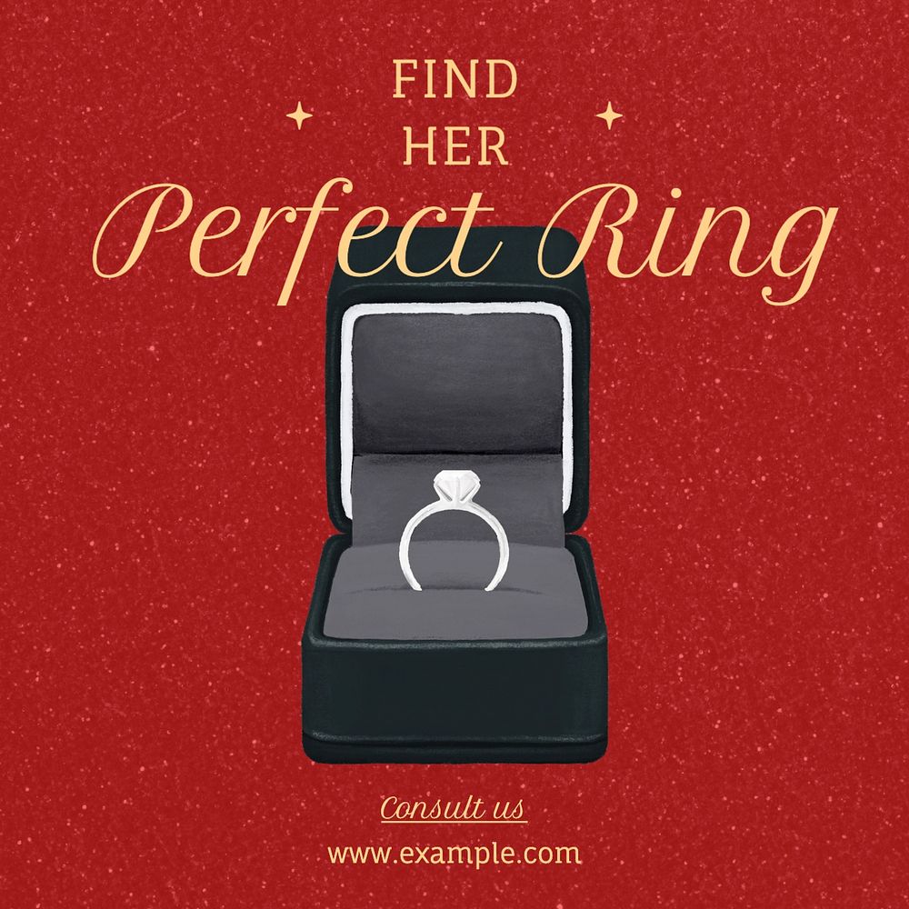 Find her perfect ring Instagram post template