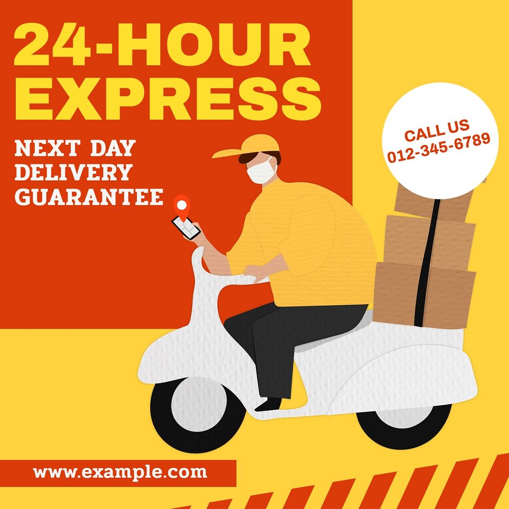 Express delivery Instagram post template