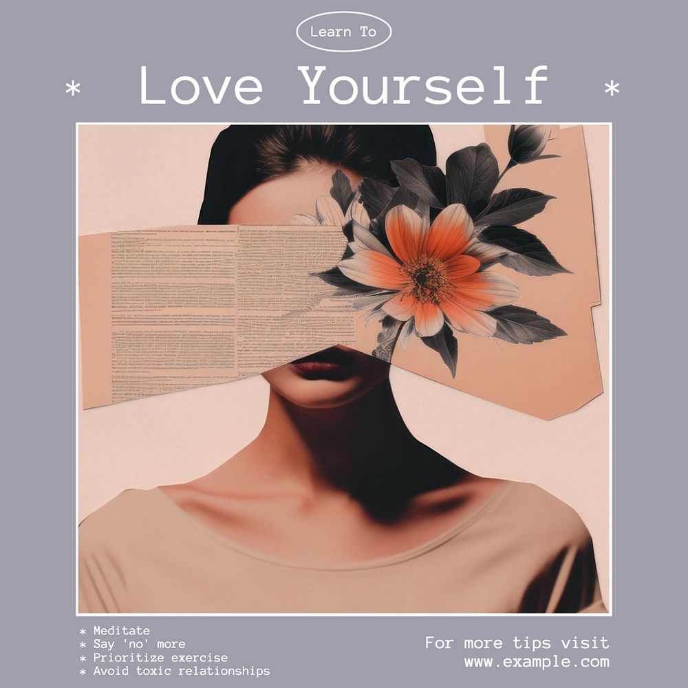 Love yourself Instagram post template