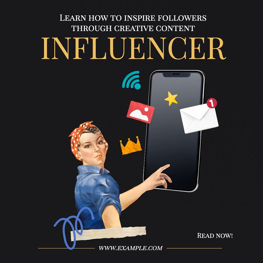 Influencer Instagram post template