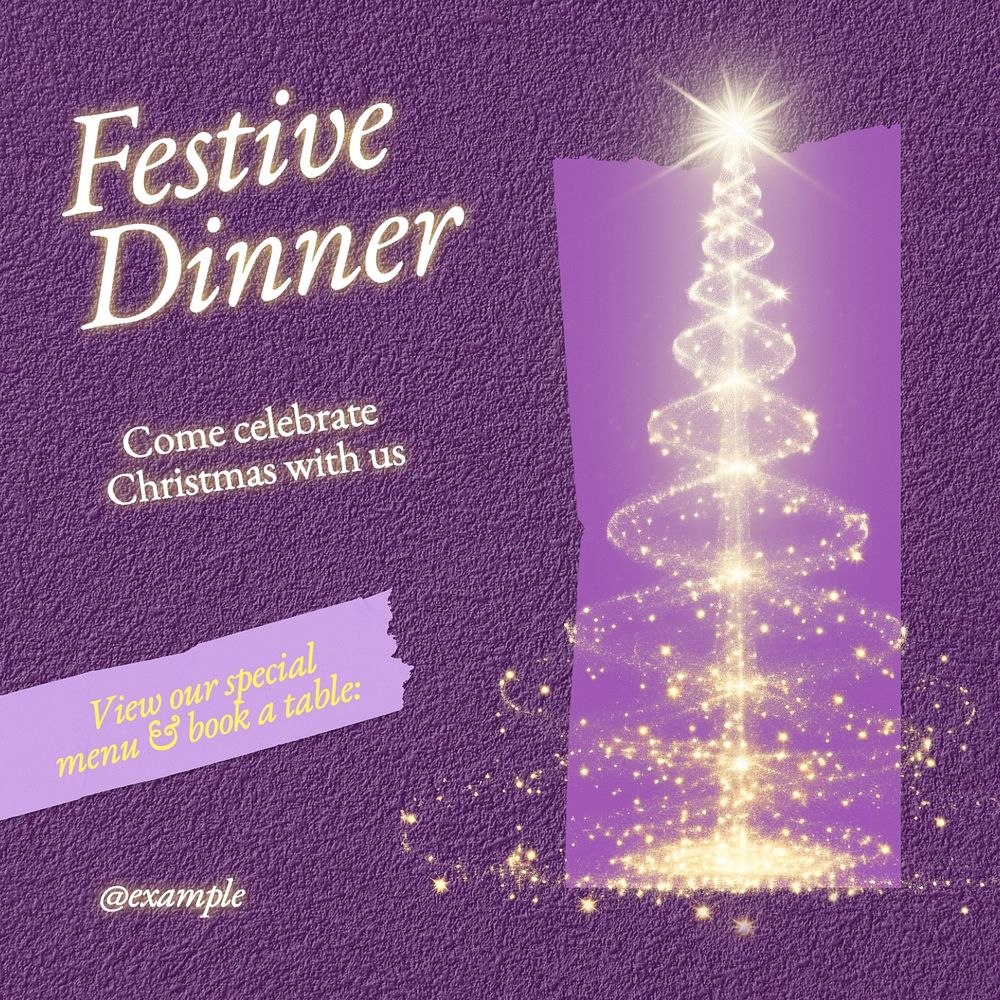 Christmas dinner Instagram post template