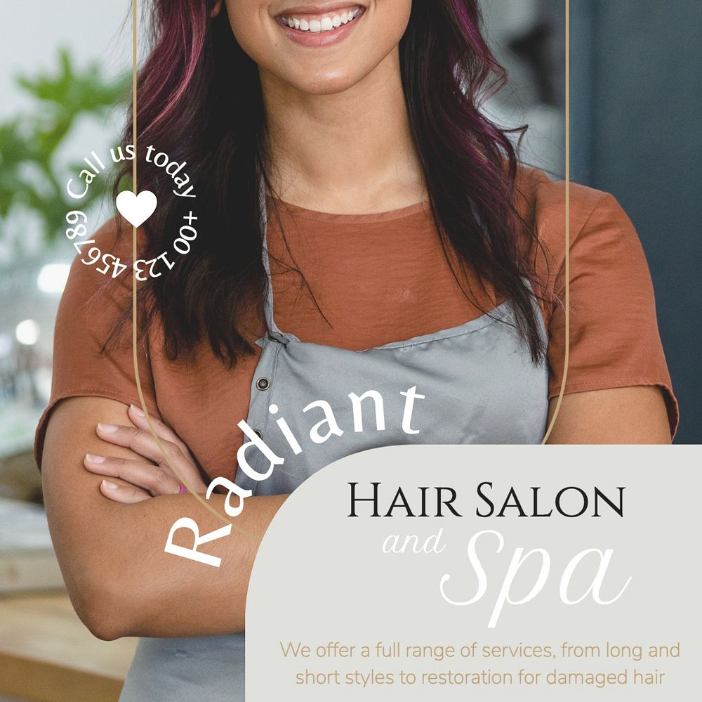 Hair salon Instagram post template