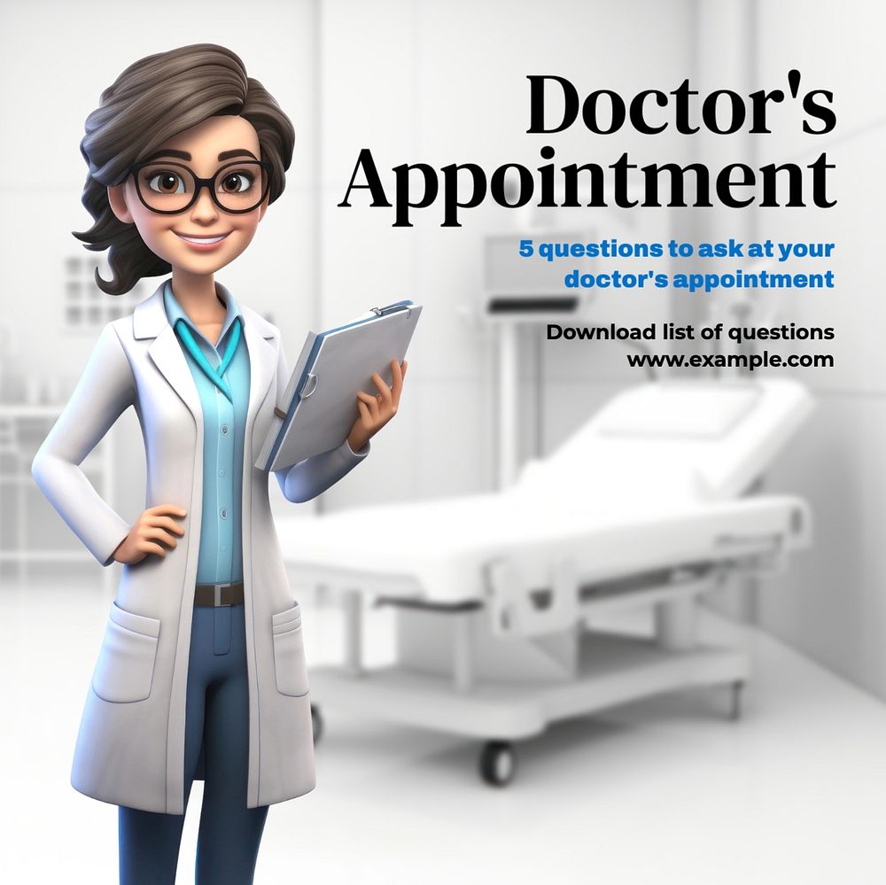 Doctor's appointment Instagram post template