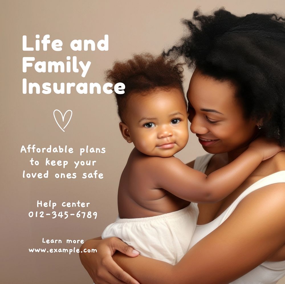 Life insurance Instagram post template