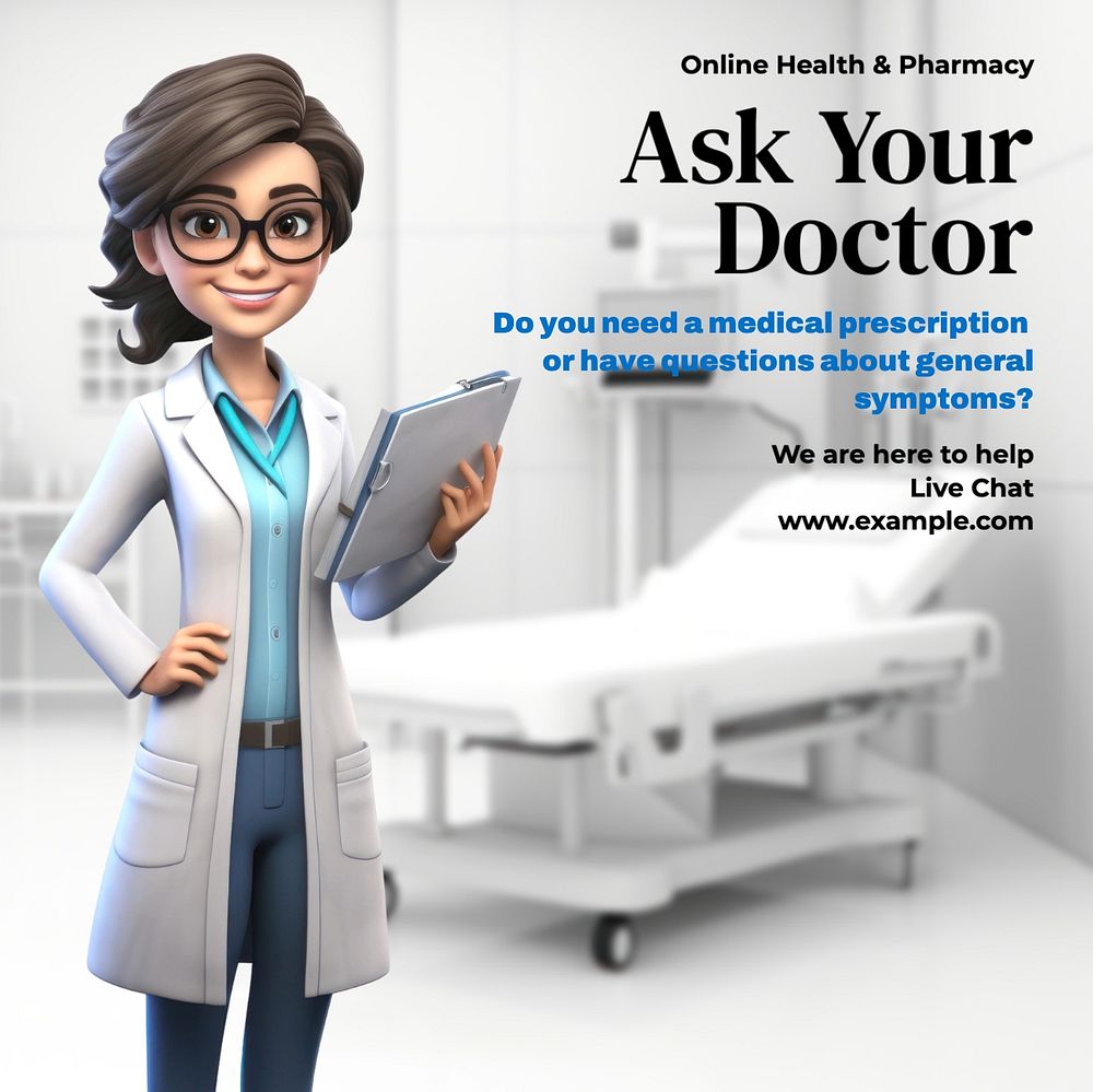 Online doctor Instagram post template