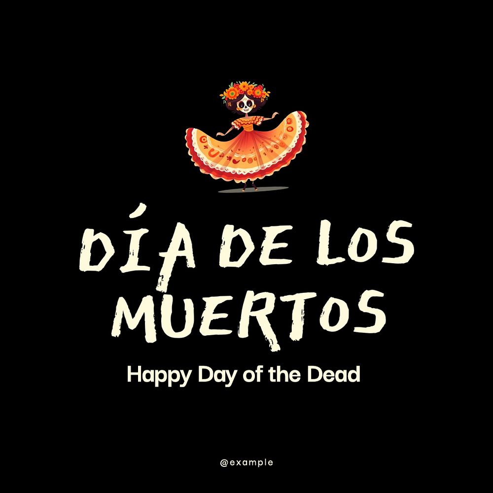 Day of the dead Instagram post template