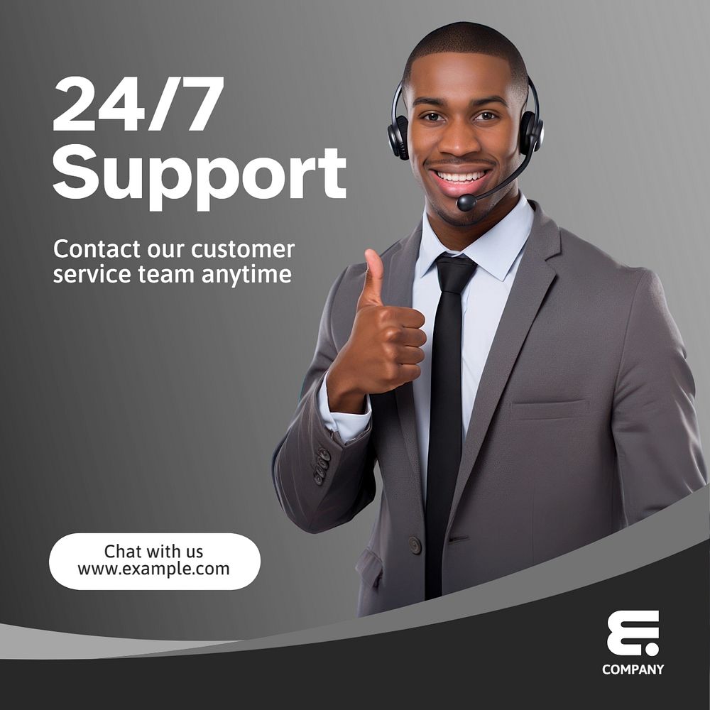 Customer service Instagram post template