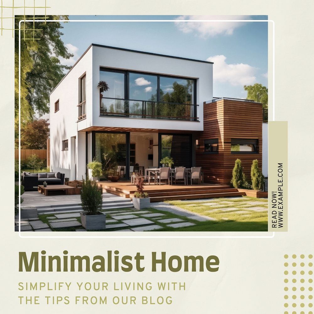 Minimalist home Instagram post template