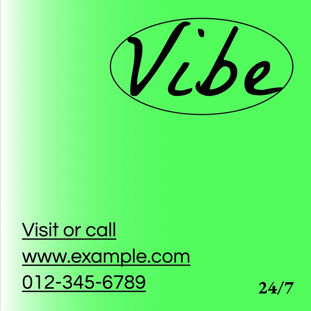 Vibes 24/7 Instagram post template