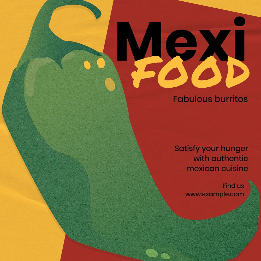 Mexi food Instagram post template