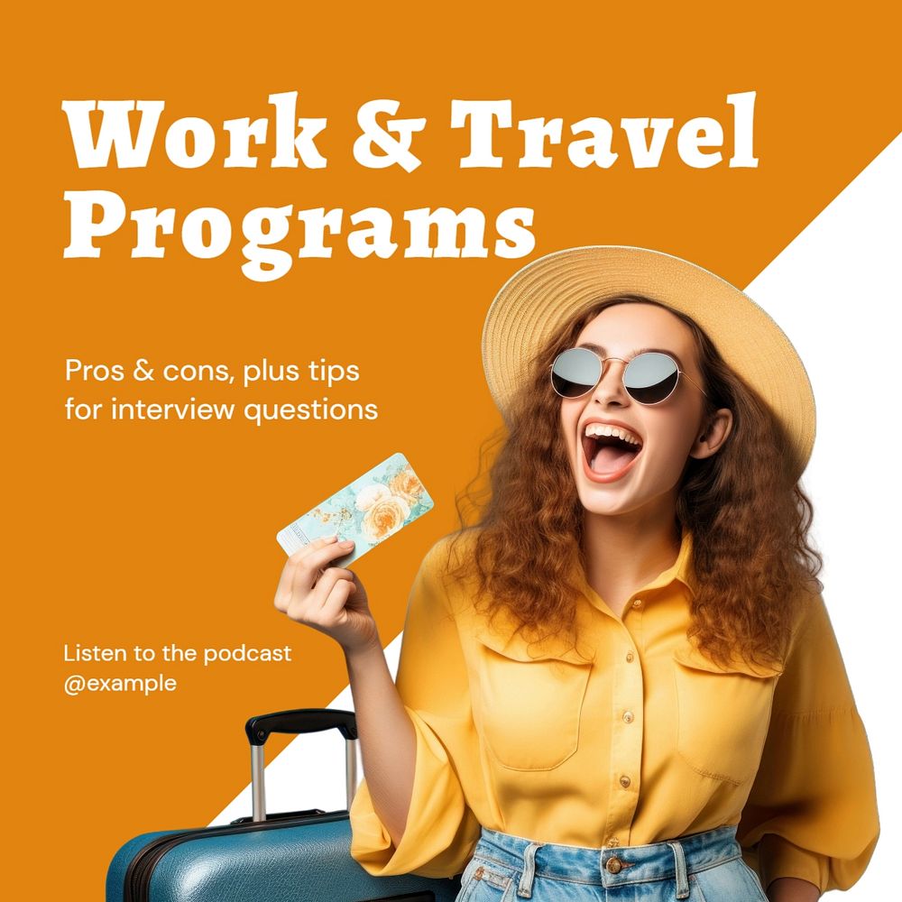 Work&travel programs Instagram post template