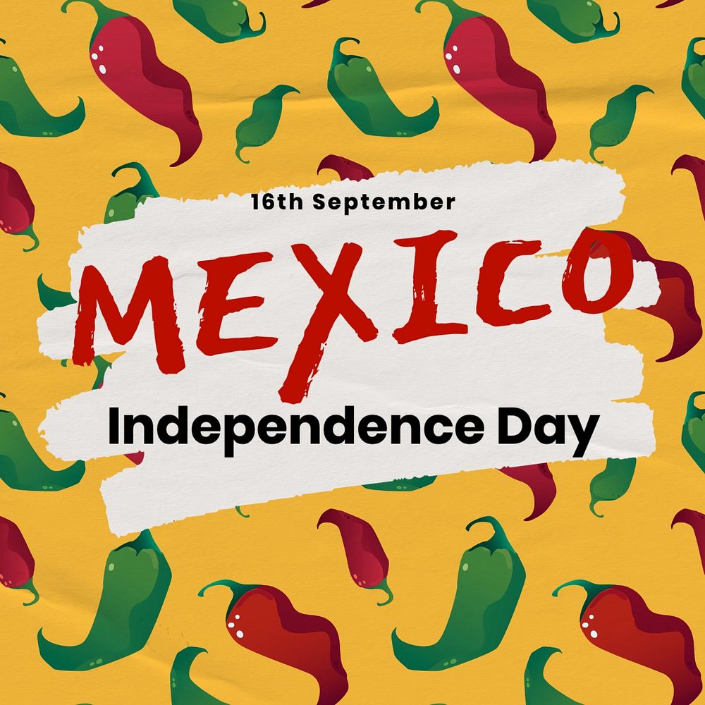 Mexico independence day Instagram post template