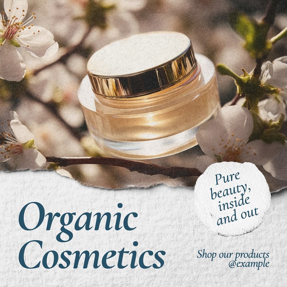 Organic cosmetics Instagram post template