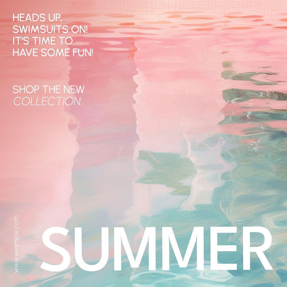 Summer collection Instagram post template