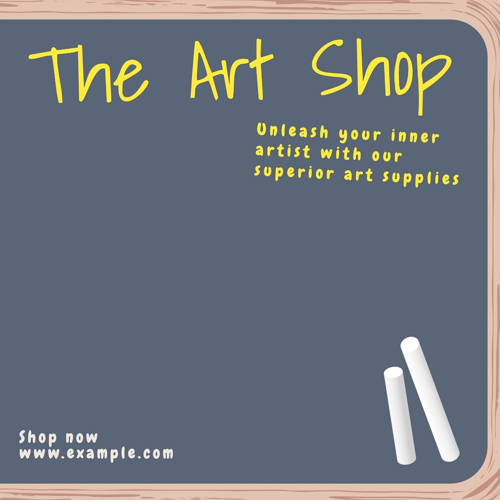 Art shop Instagram post template