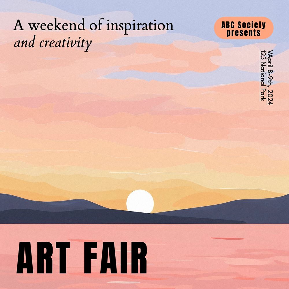 Art fair Instagram post template