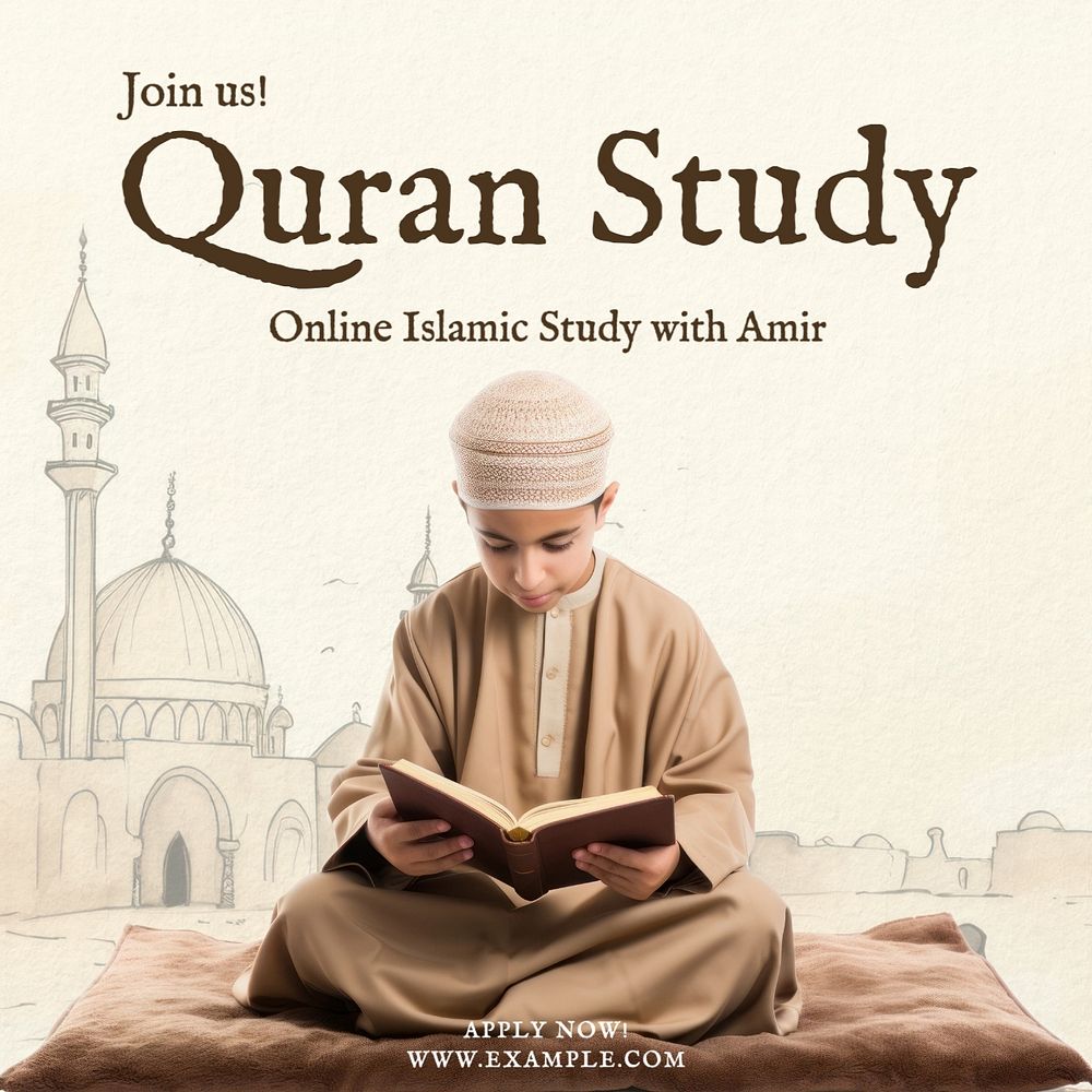 Quran study Instagram post template