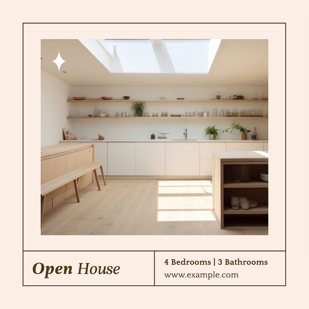 Open house Instagram post template