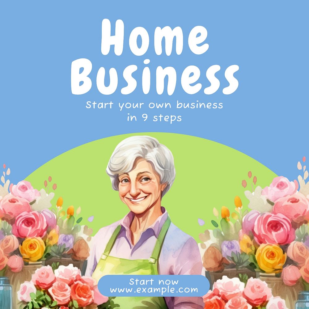 Home business Instagram post template