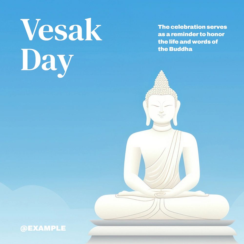 Vesak day Facebook post template