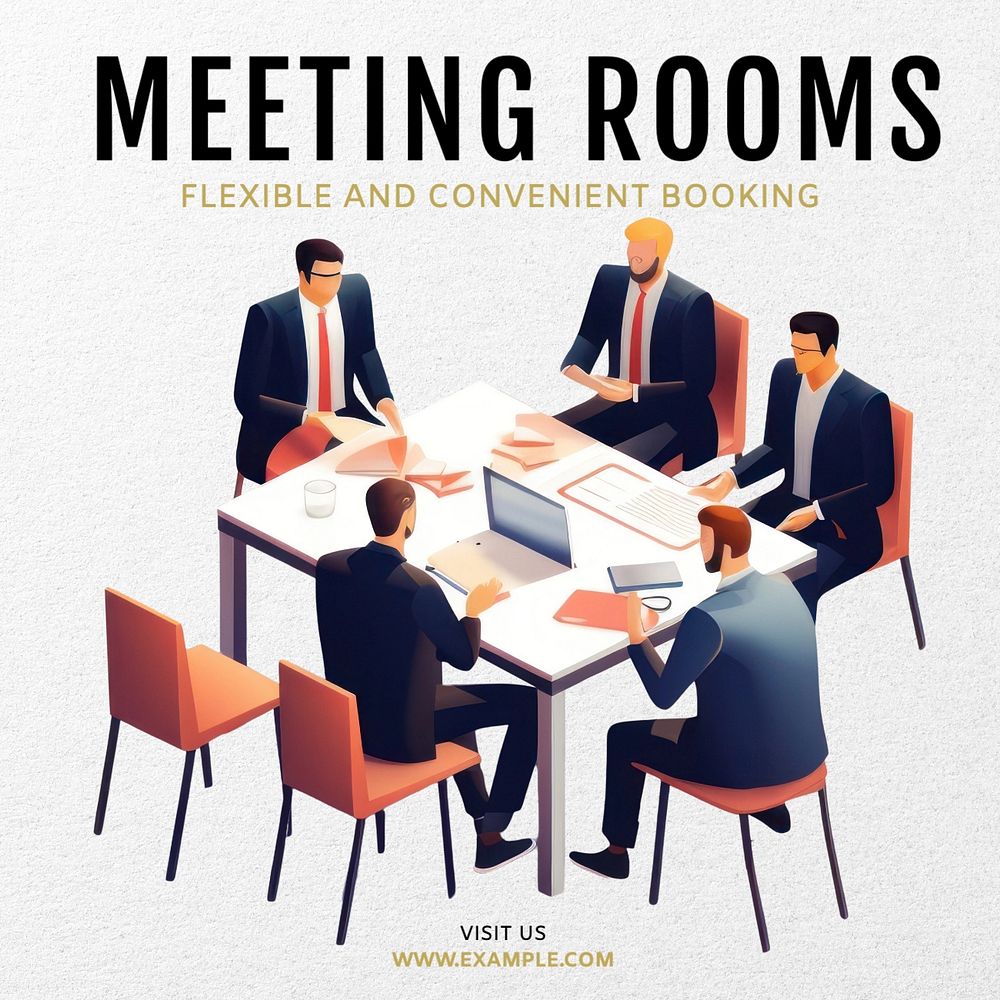 Meeting rooms Instagram post template