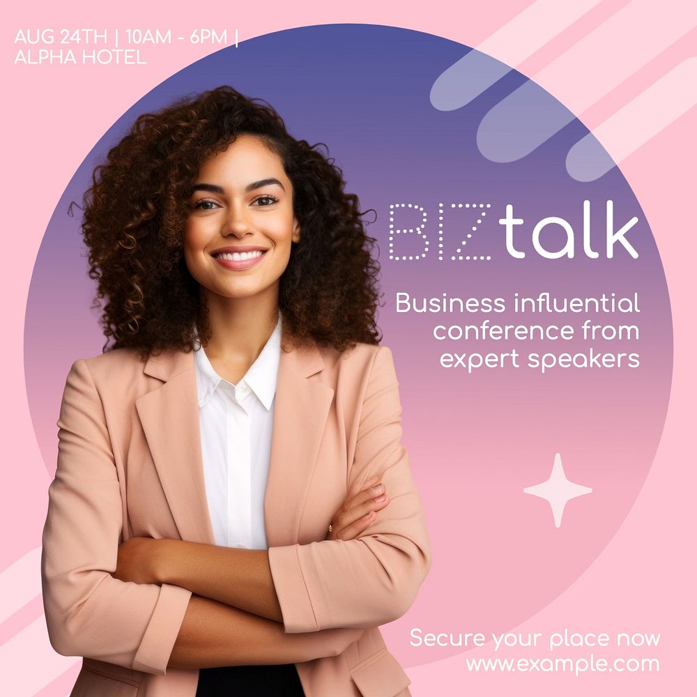 Business conference Instagram post template