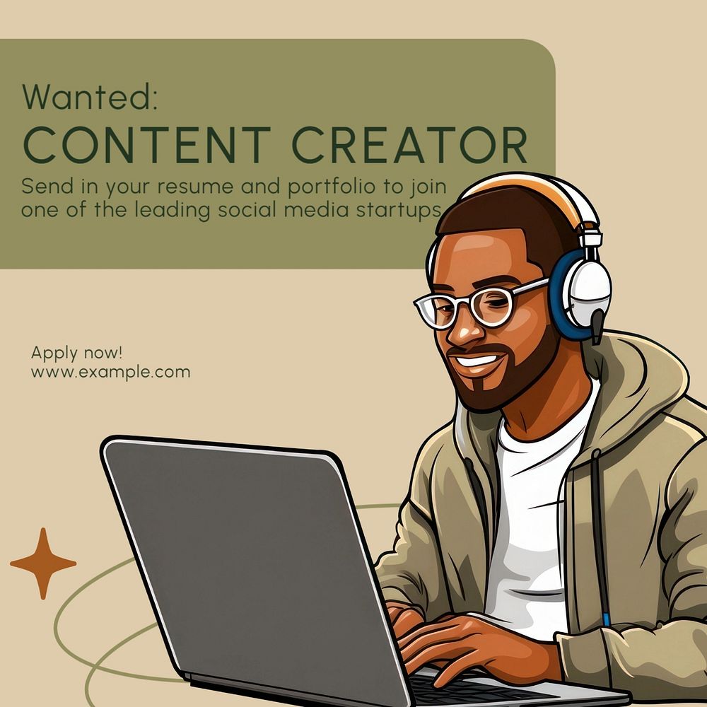 Content creator Instagram post template