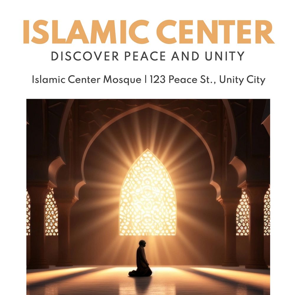 Islamic center Instagram post template