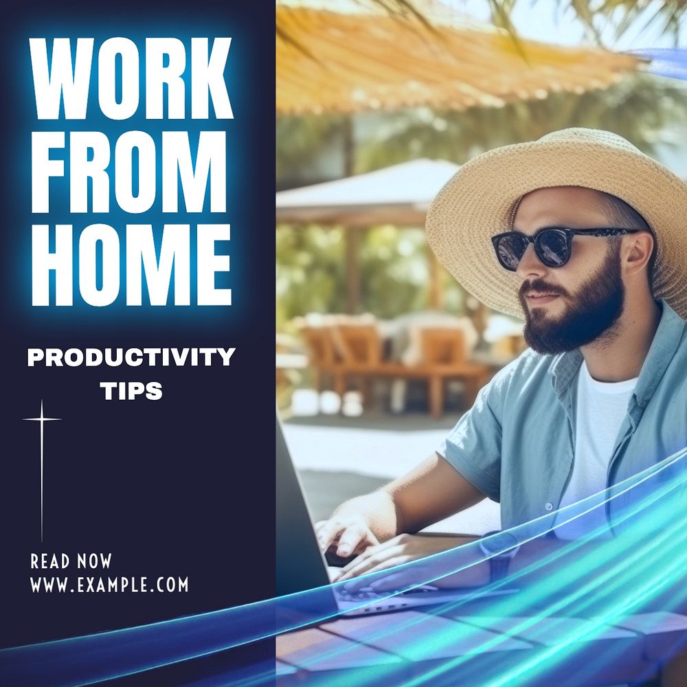 Home office careers Instagram post template