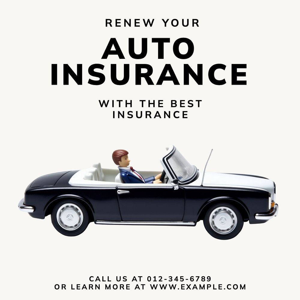 Auto insurance Instagram post template