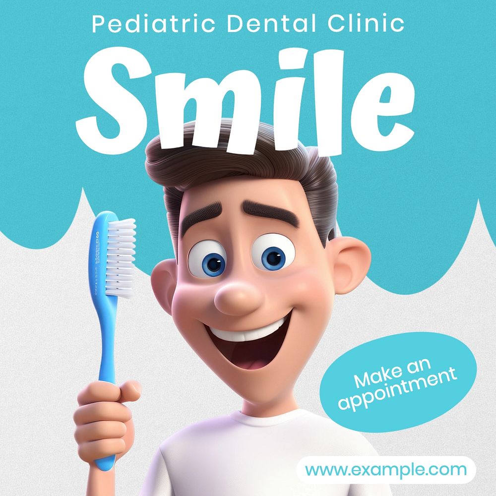 Smile, dentist Instagram post template