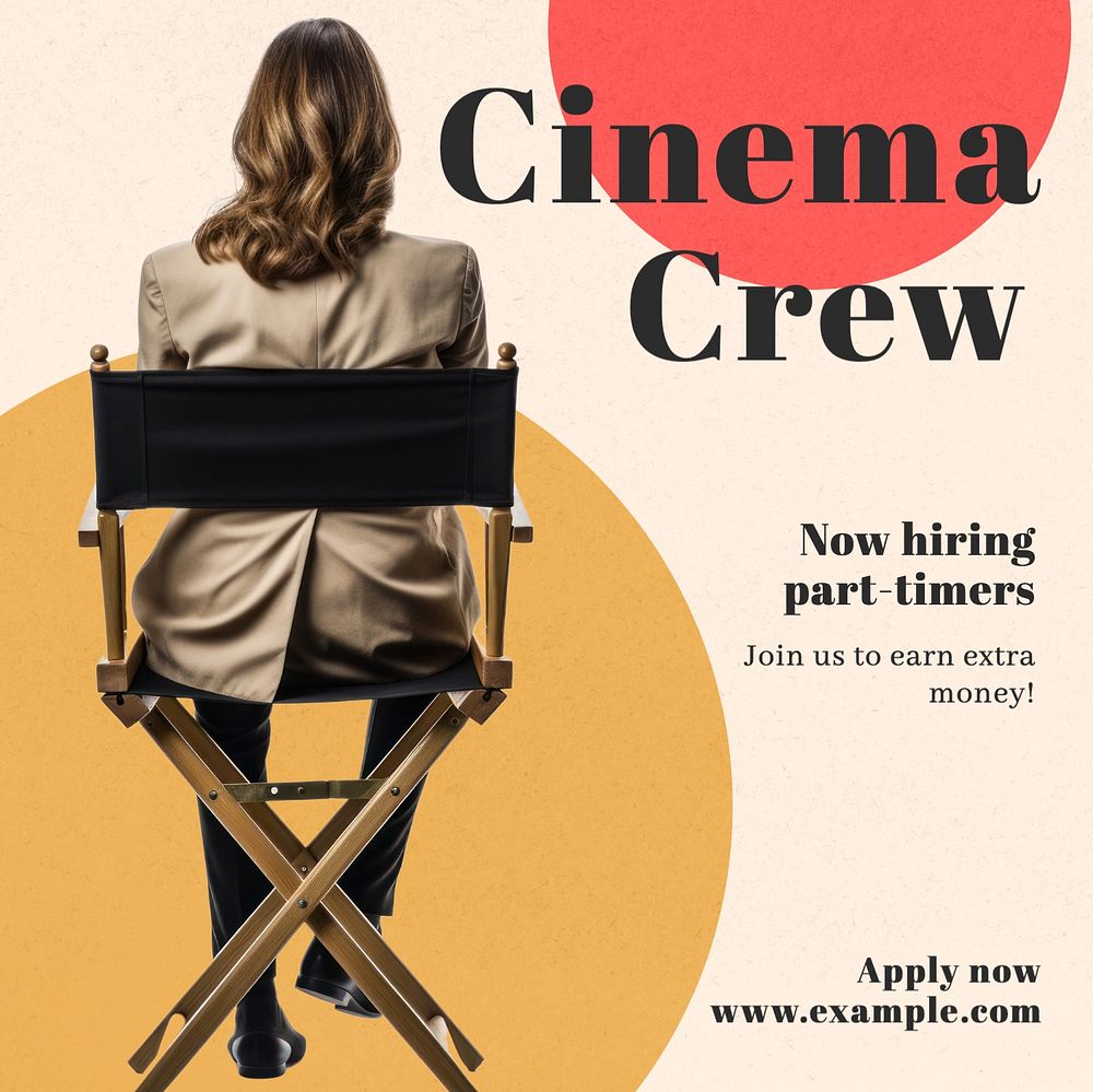 Cinema crew Instagram post template