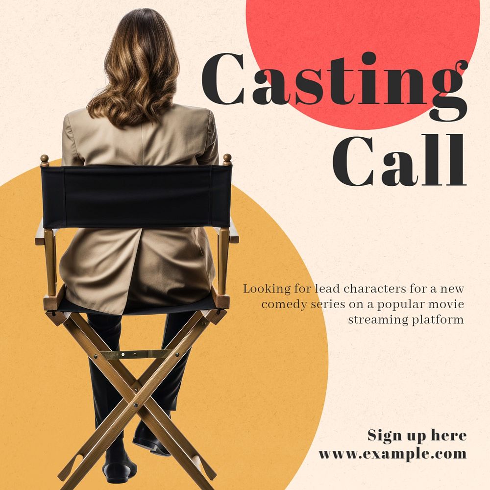 Casting call Instagram post template