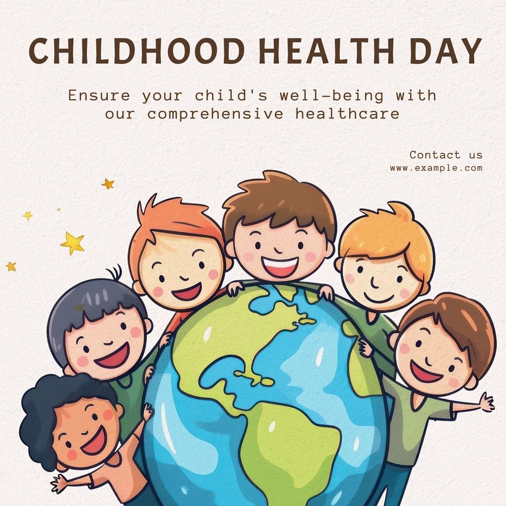 Childhood health day Instagram post template