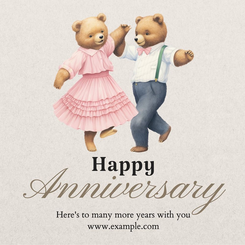 Happy anniversary Instagram post template