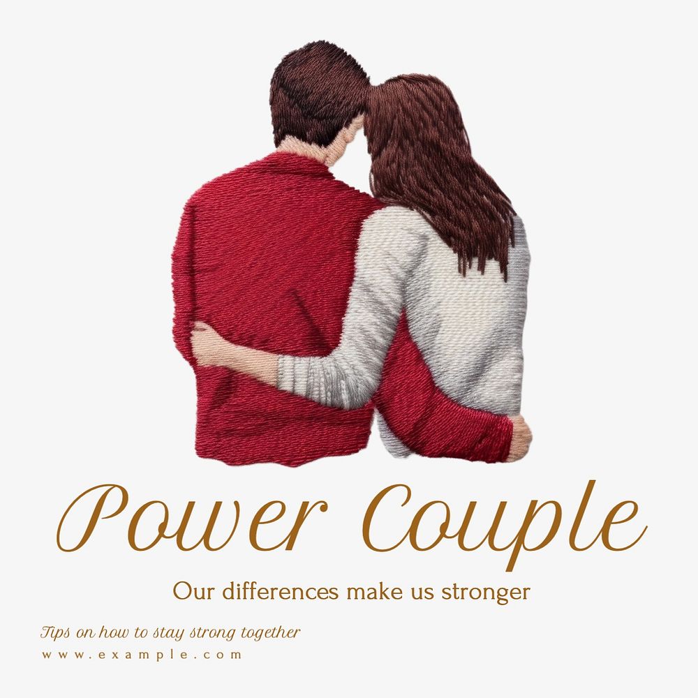 Power couple Instagram post template