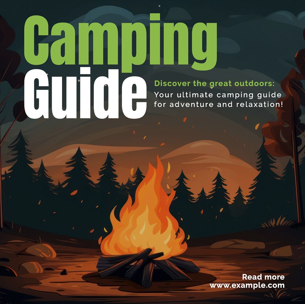 Camping guide Instagram post template