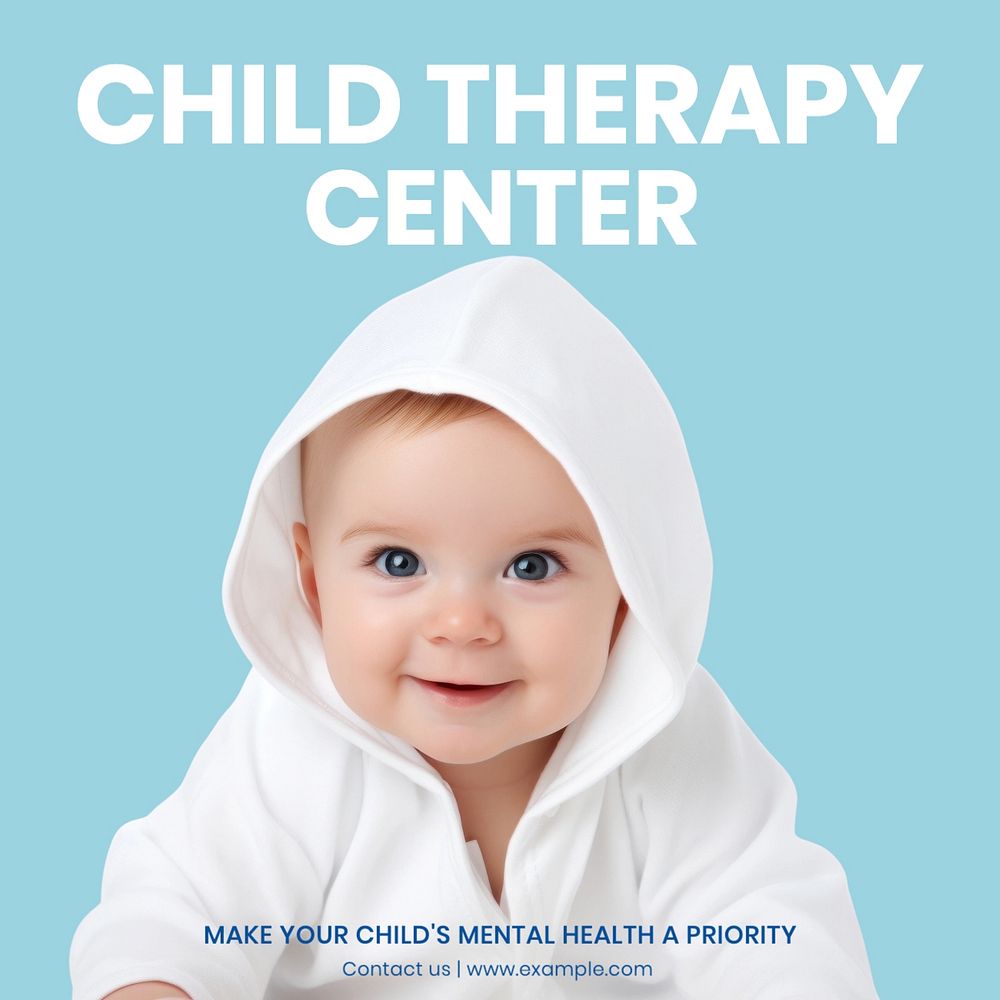 Child therapy center Instagram post template