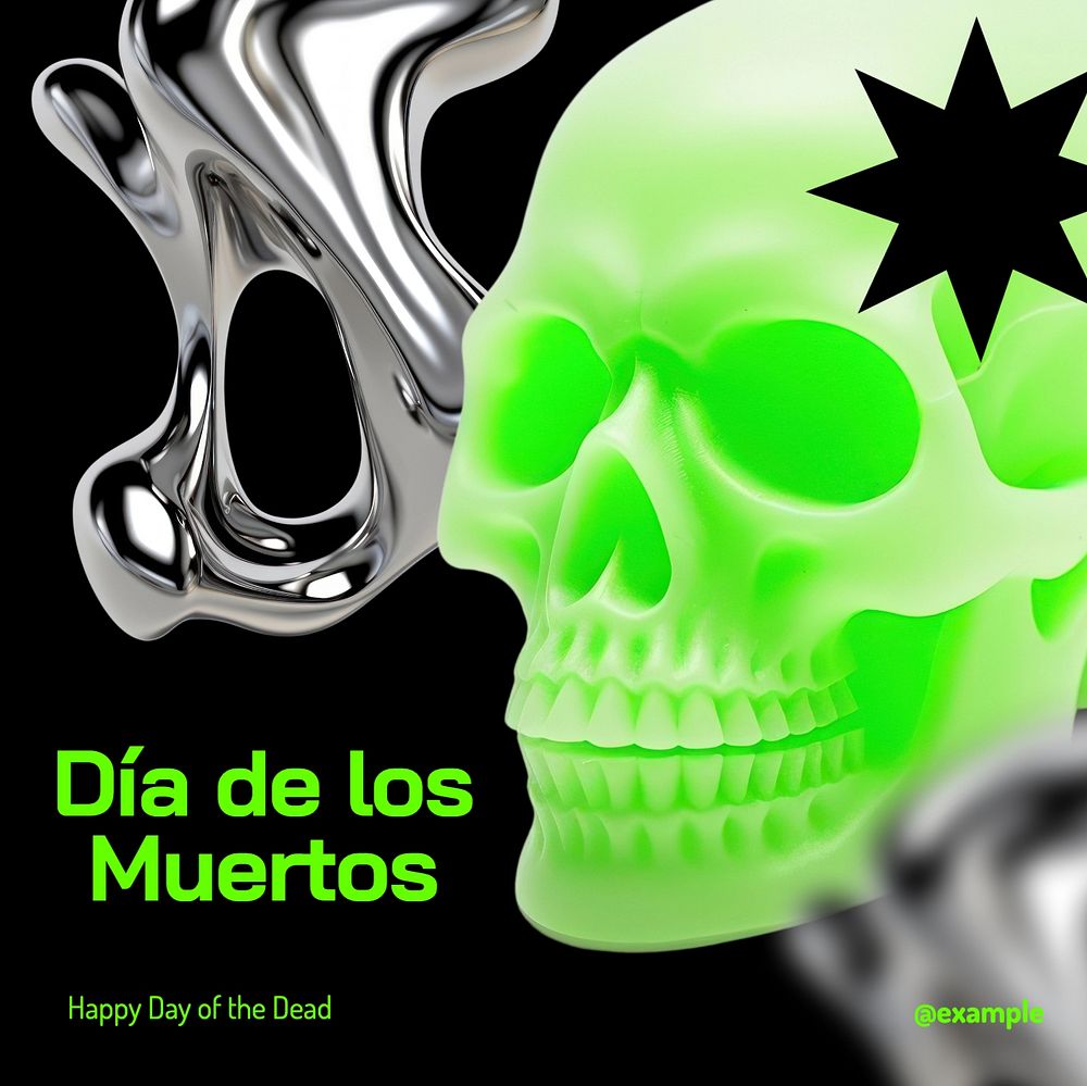 Day of the dead poster Instagram post template