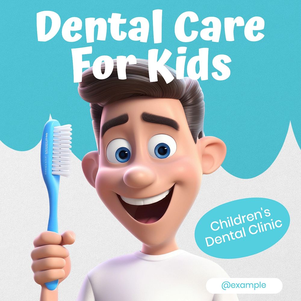 Kids dental care Instagram post template