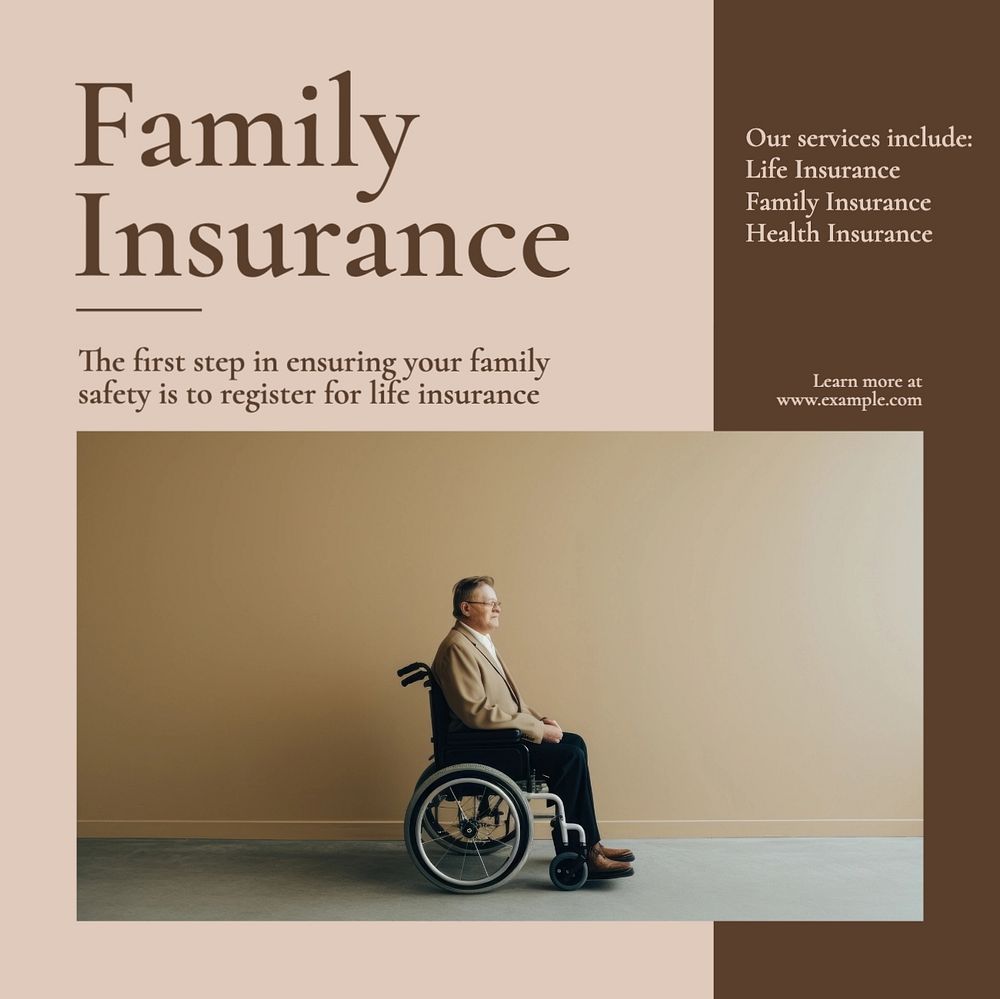 Family insurance Instagram post template