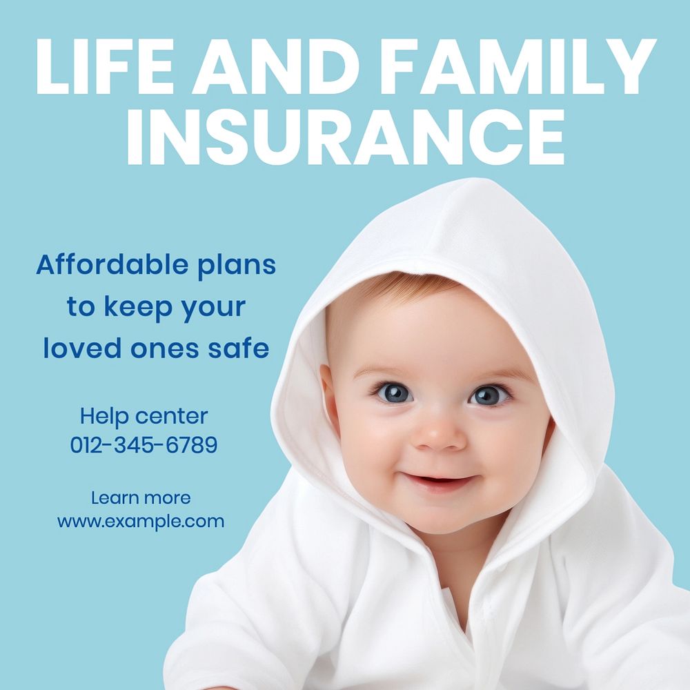 Life insurance Instagram post template