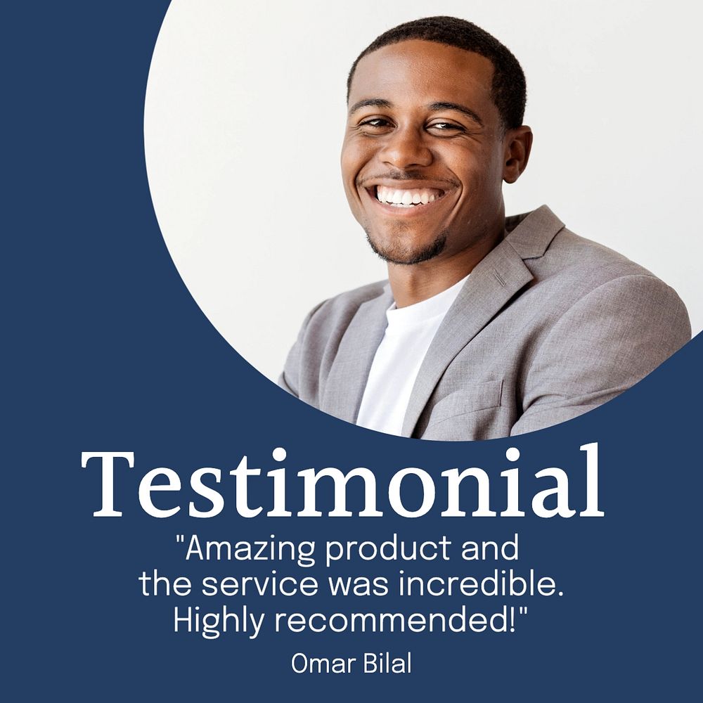 Testimonial Instagram post template