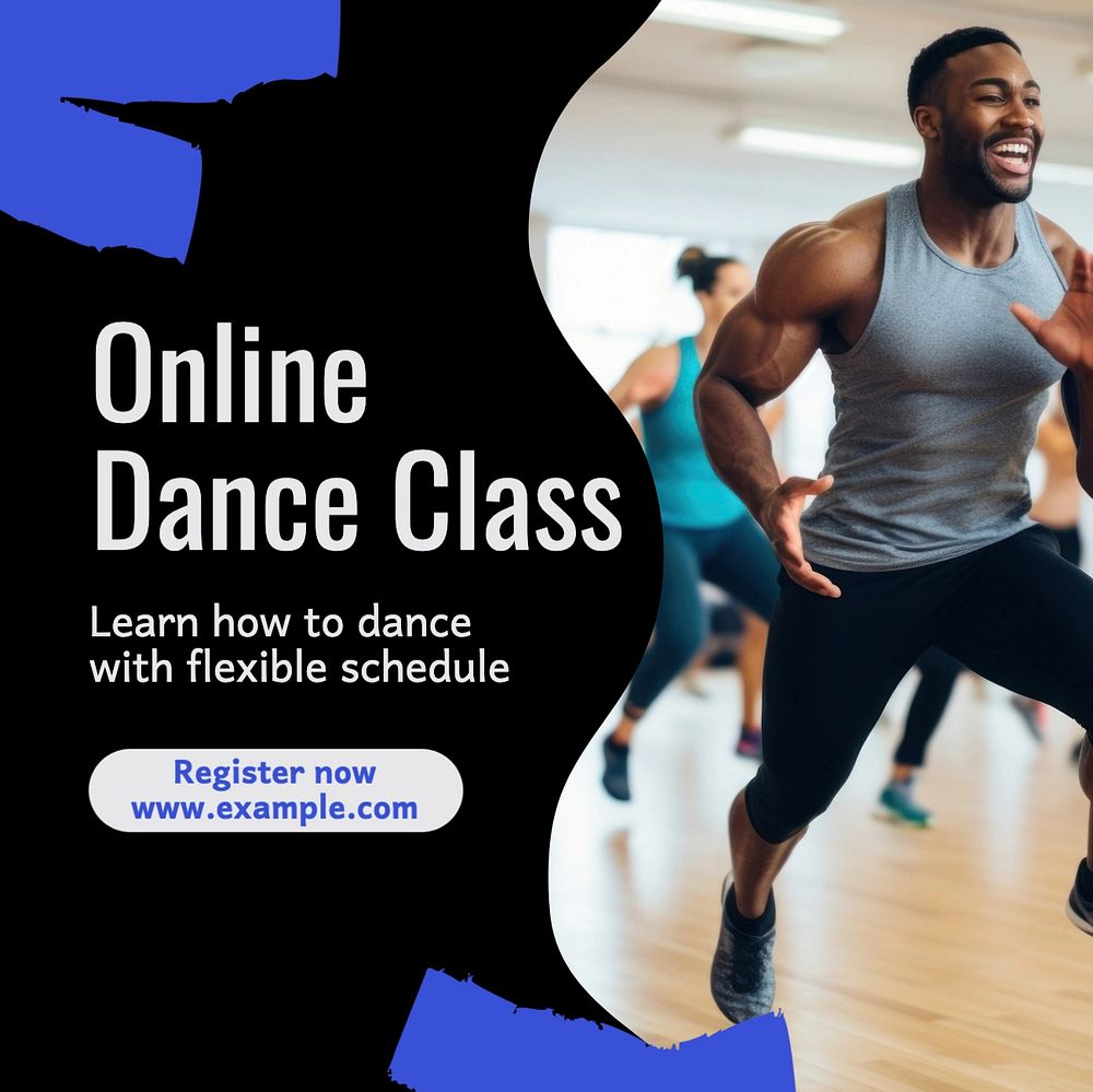 Online dance class Instagram post template