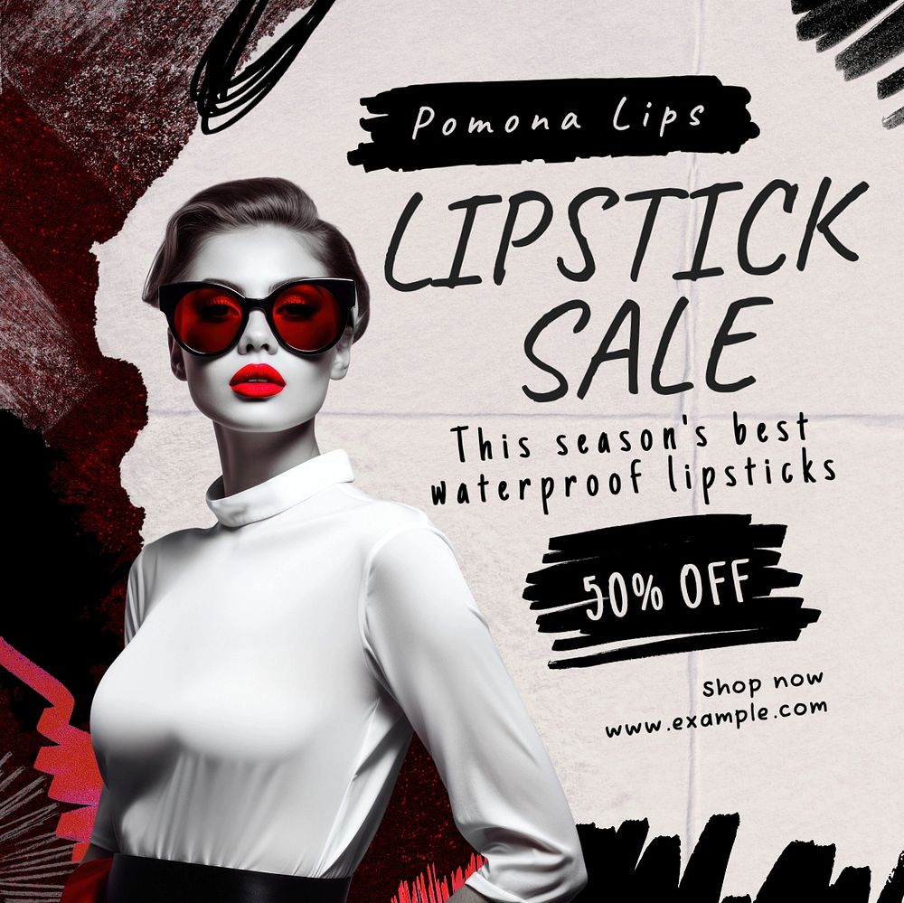 Lipstick sale Instagram post template