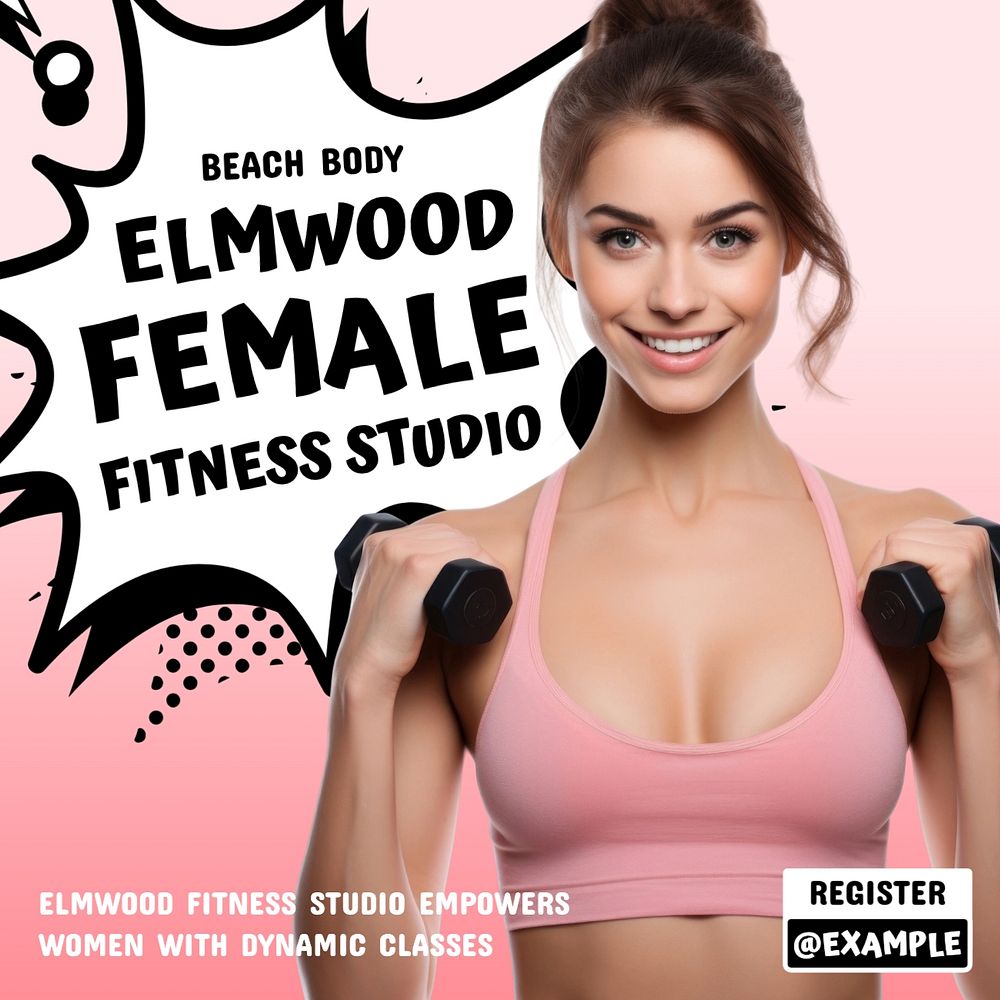 Fitness studio Instagram post template