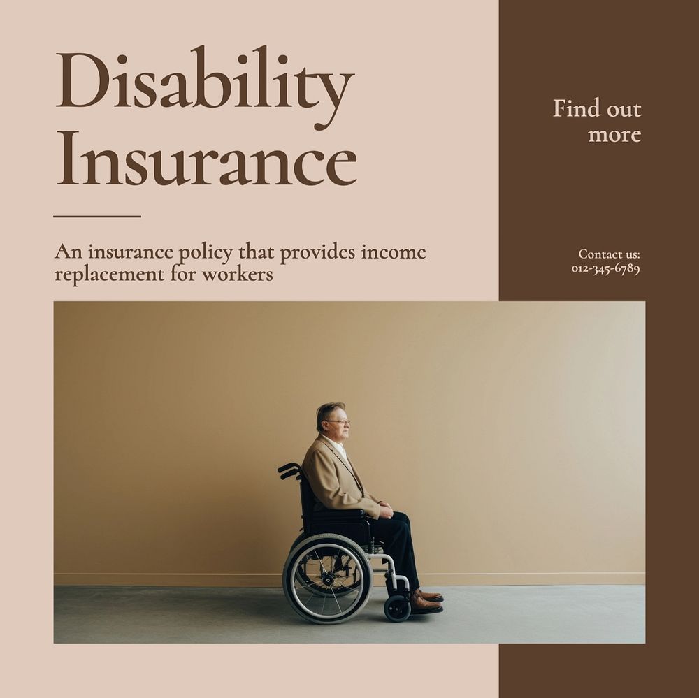 Disability insurance Instagram post template