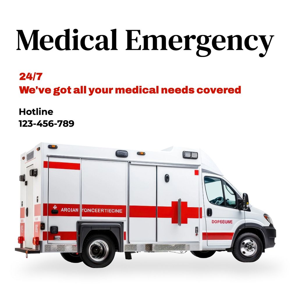 Medical emergency Instagram post template