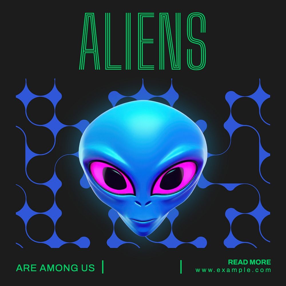 Alien among us Instagram post template